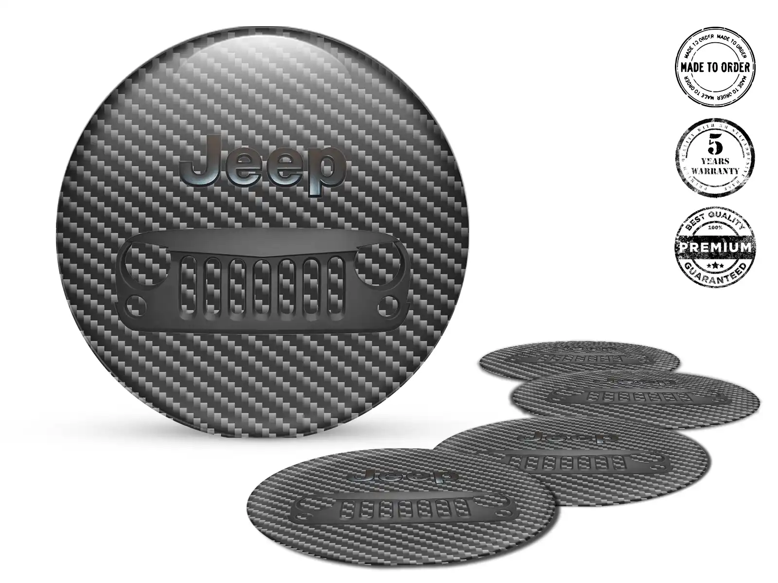 Jeep Emblemas de Rueda Estilo Etiquetas de Cúpula Alta Calidad